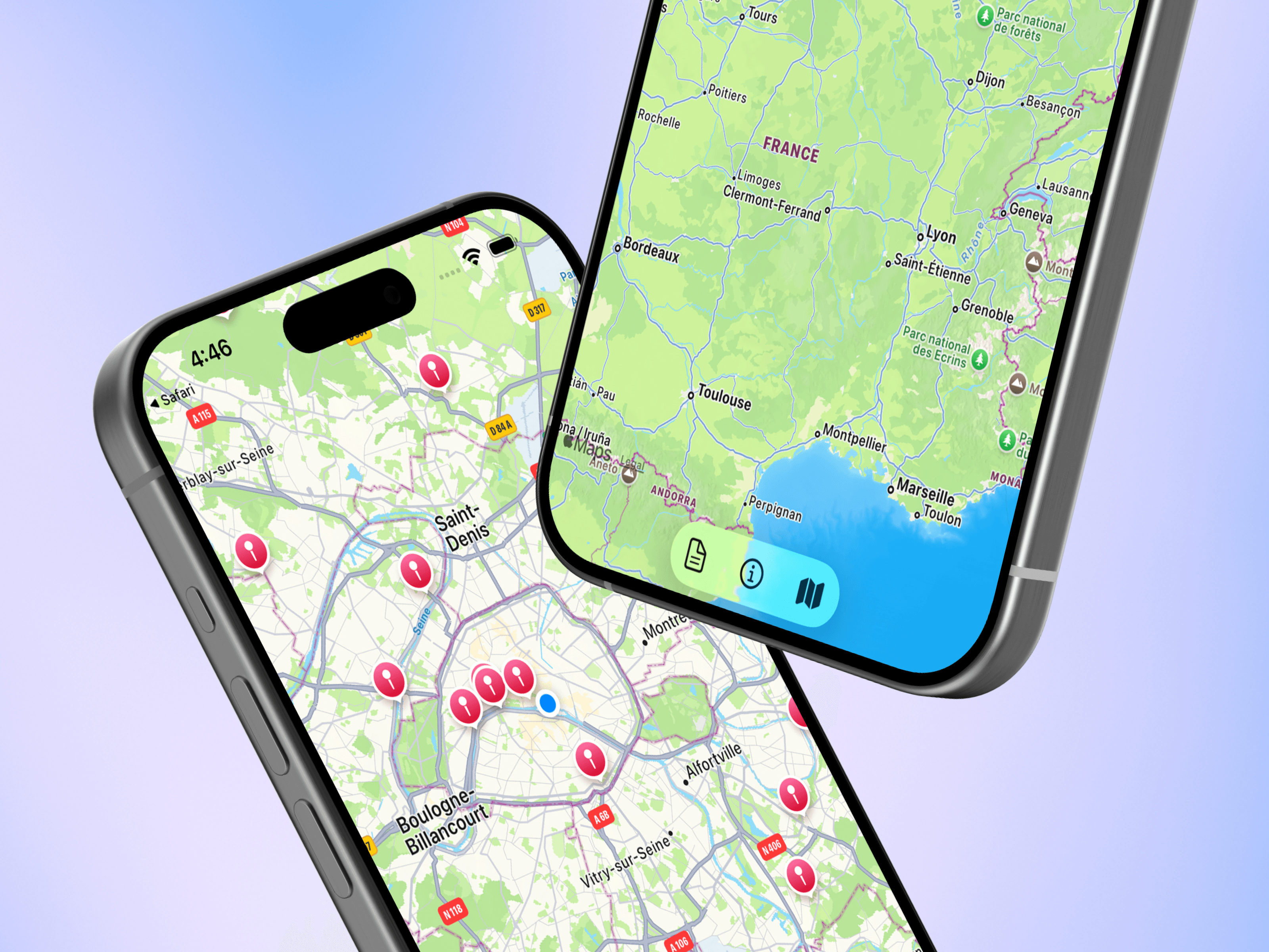 EasyLink map interface showing nearby job opportunities.